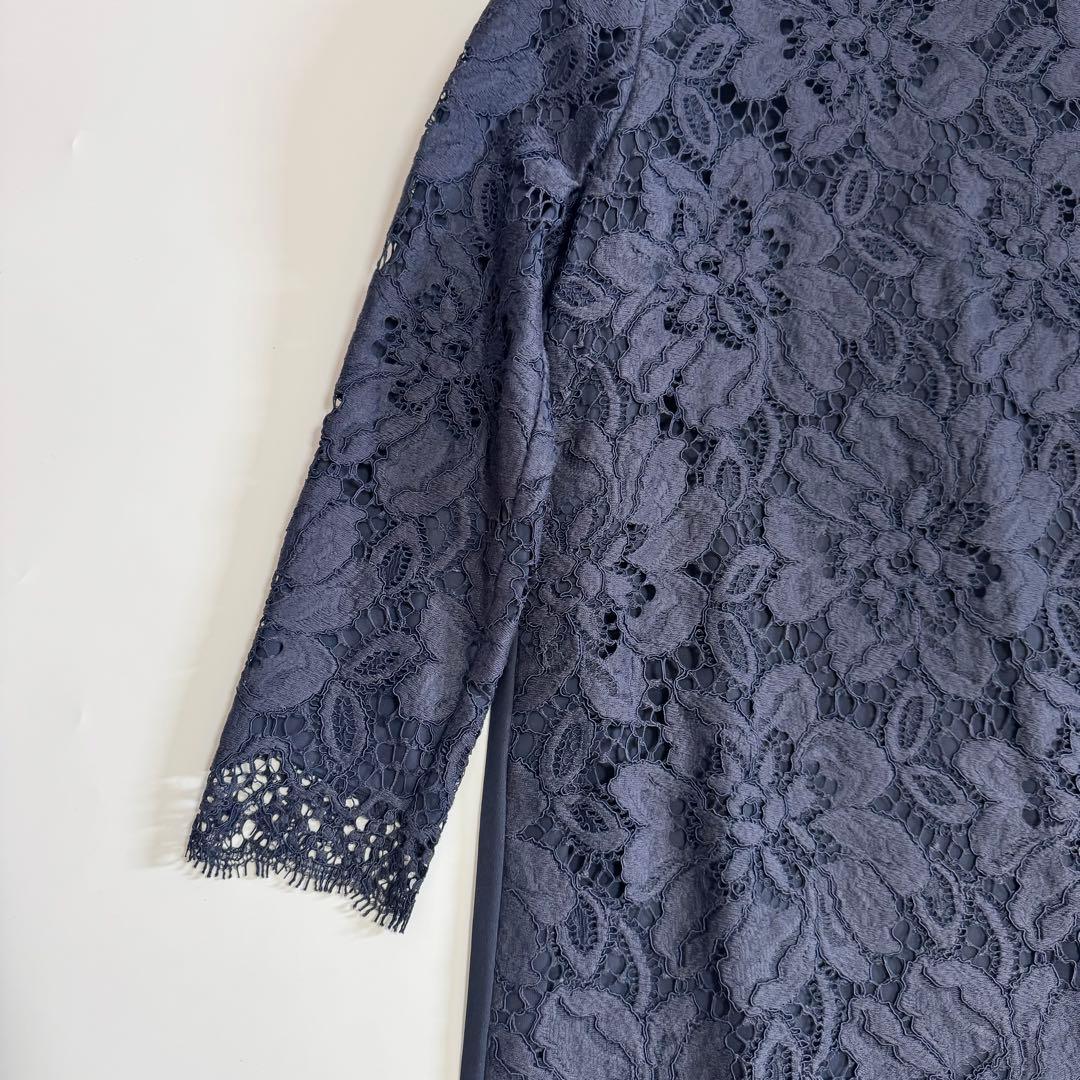 未使用に近い　ADORE アドーア　コードフルールレースバックプリーツワンピース