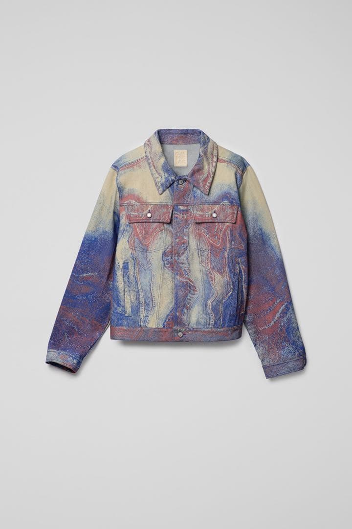 camper lab カンペールラボ デニムジャケット プリントデニム