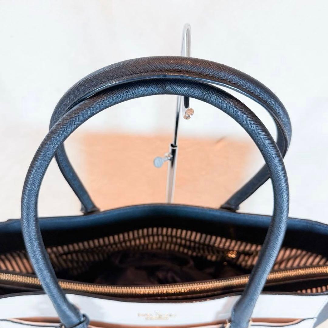 【美品】Kate Spade ケイトスペード 大容量 トートバッグ バイカラー