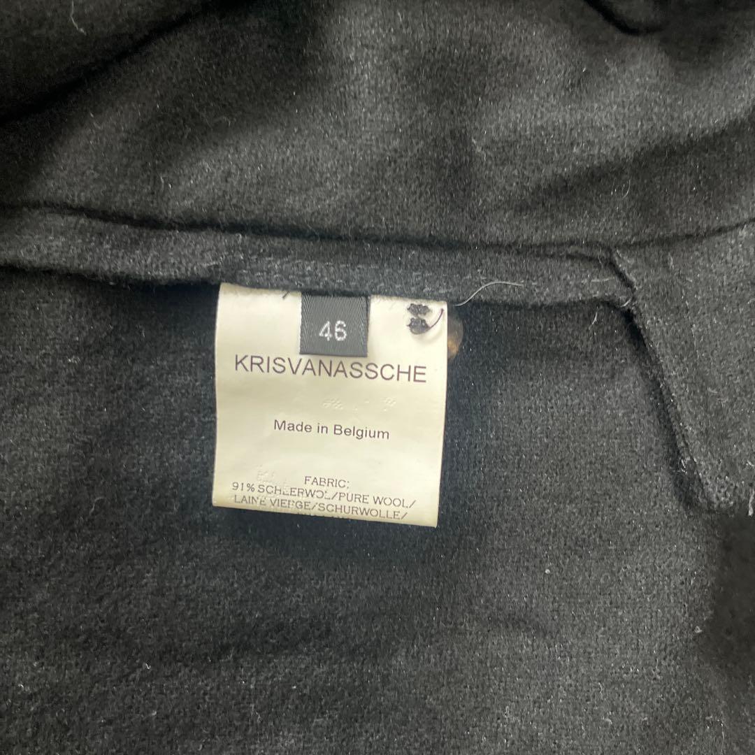 ル*ル様 kris van assche ウール　ジャケット　ブラック　46