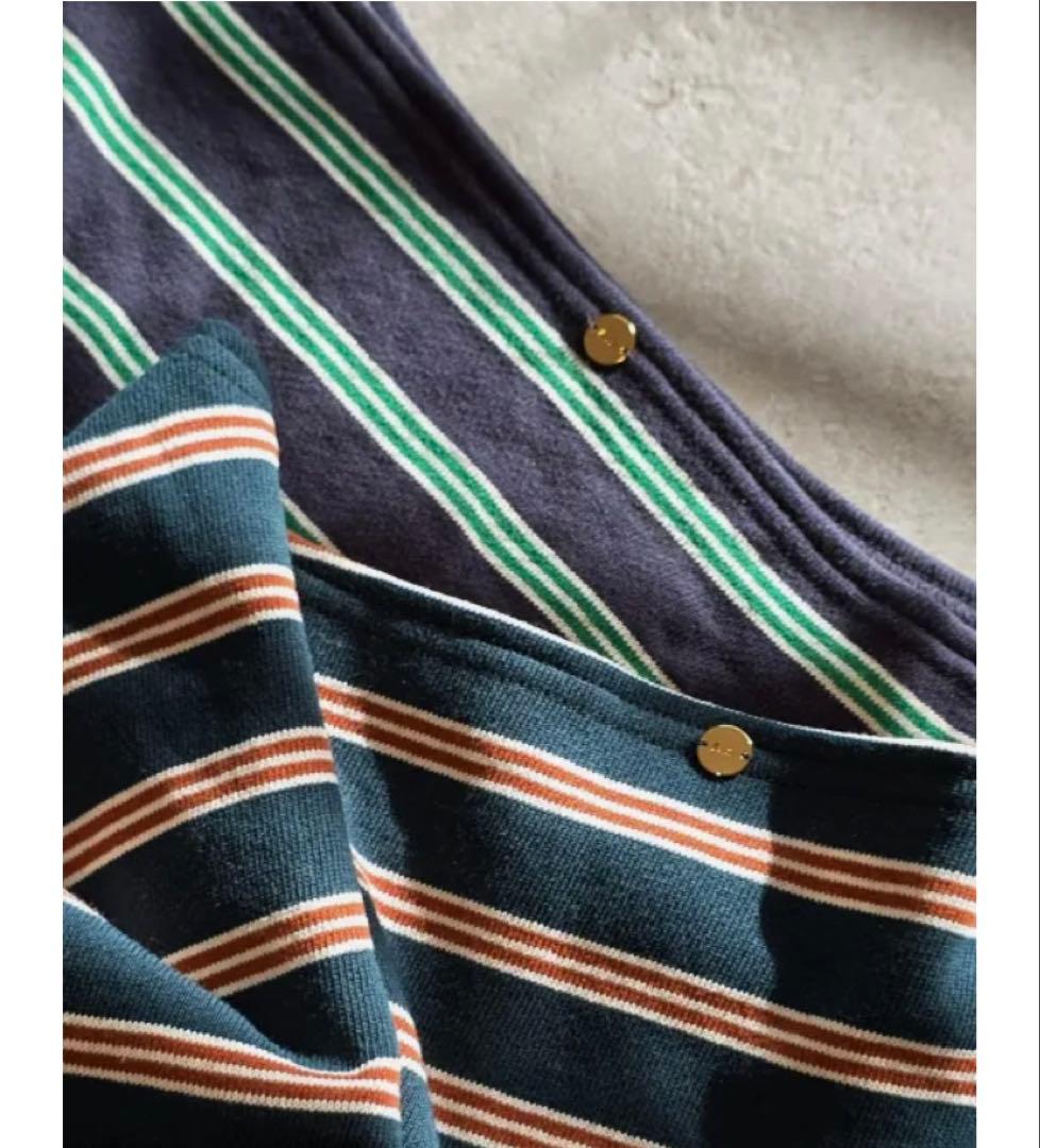 lui jewelry big border long tee 03 グレー