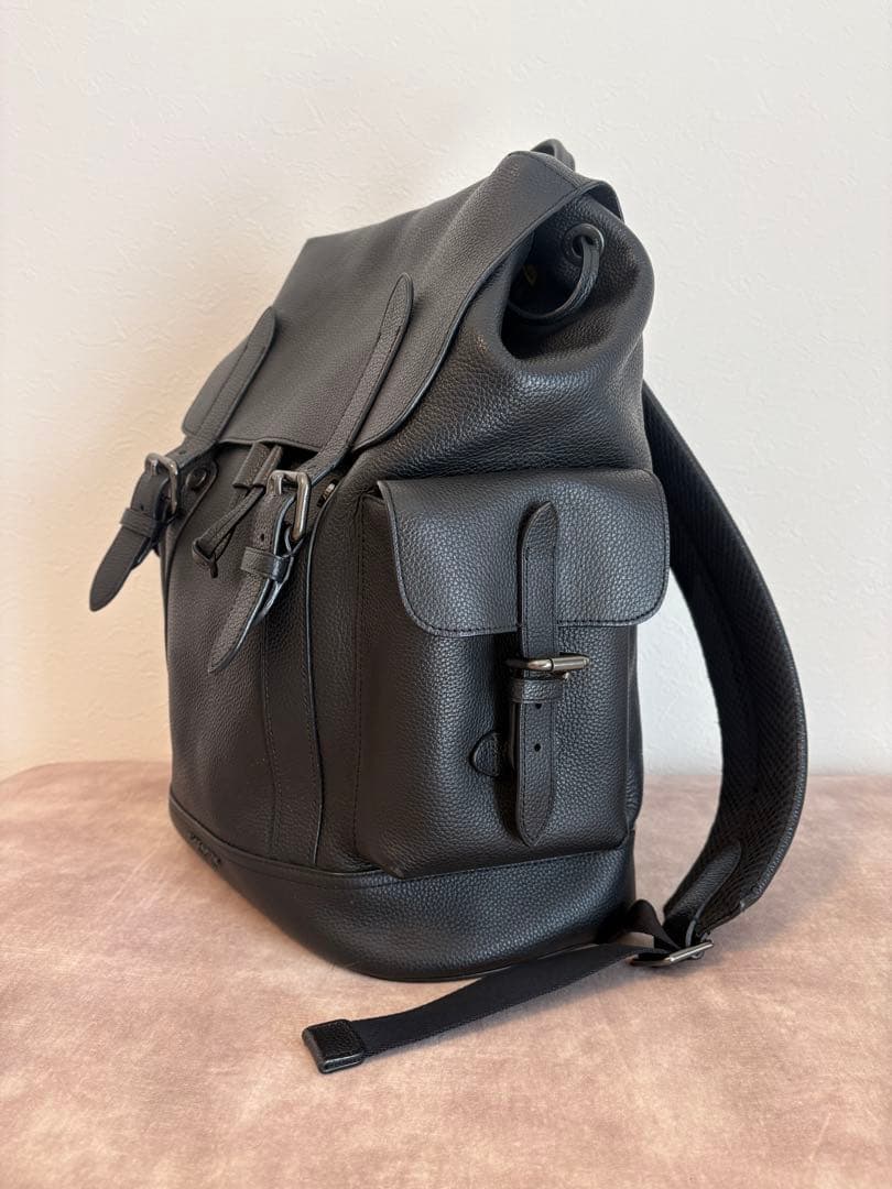 【COACH】 ハドソン バックパック シボ革 大容量 A4 黒