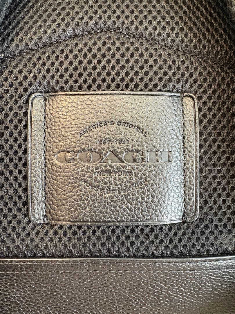 【COACH】 ハドソン バックパック シボ革 大容量 A4 黒