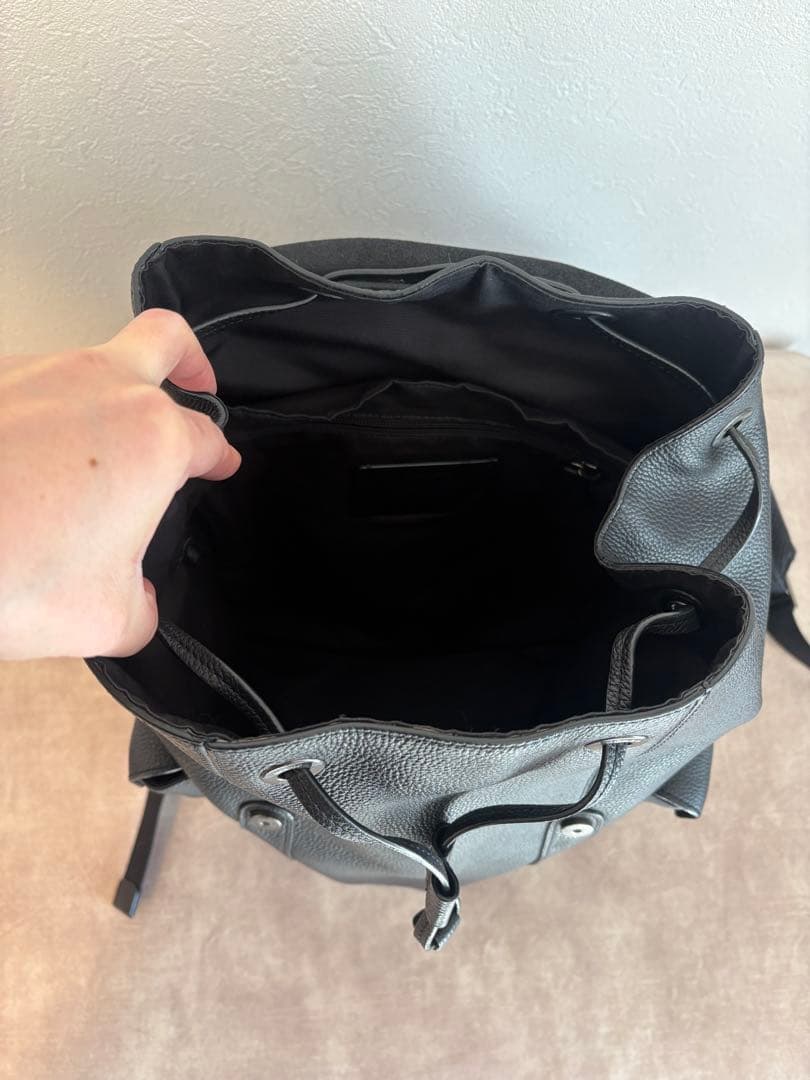 【COACH】 ハドソン バックパック シボ革 大容量 A4 黒