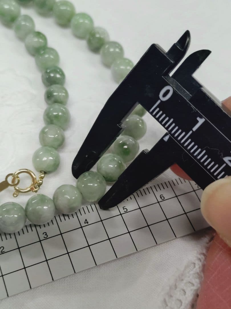 k18 翡翠ネックレス 天然石ネックレス ジェダイト 硬玉