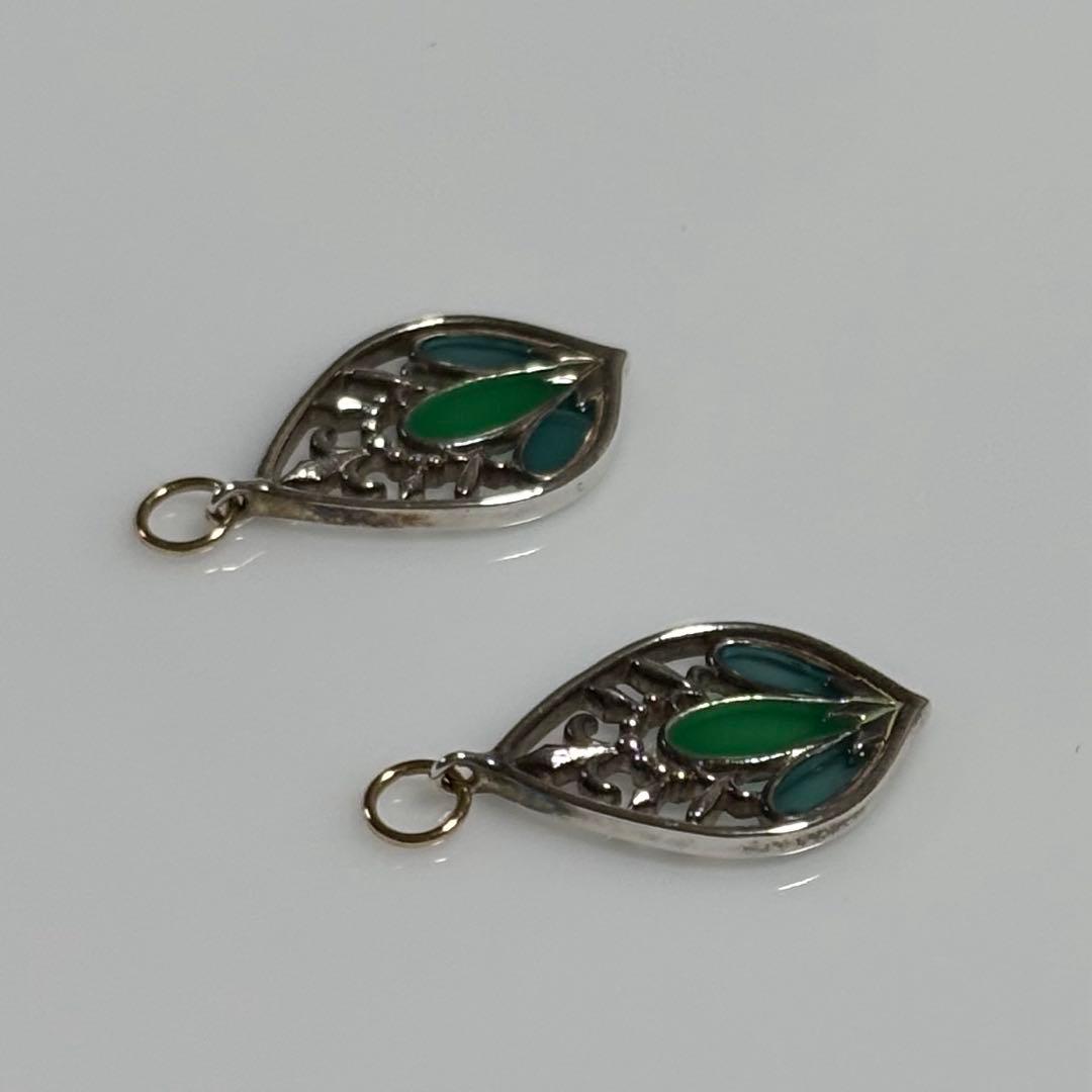 アガットSV グリーン ピアスチャーム