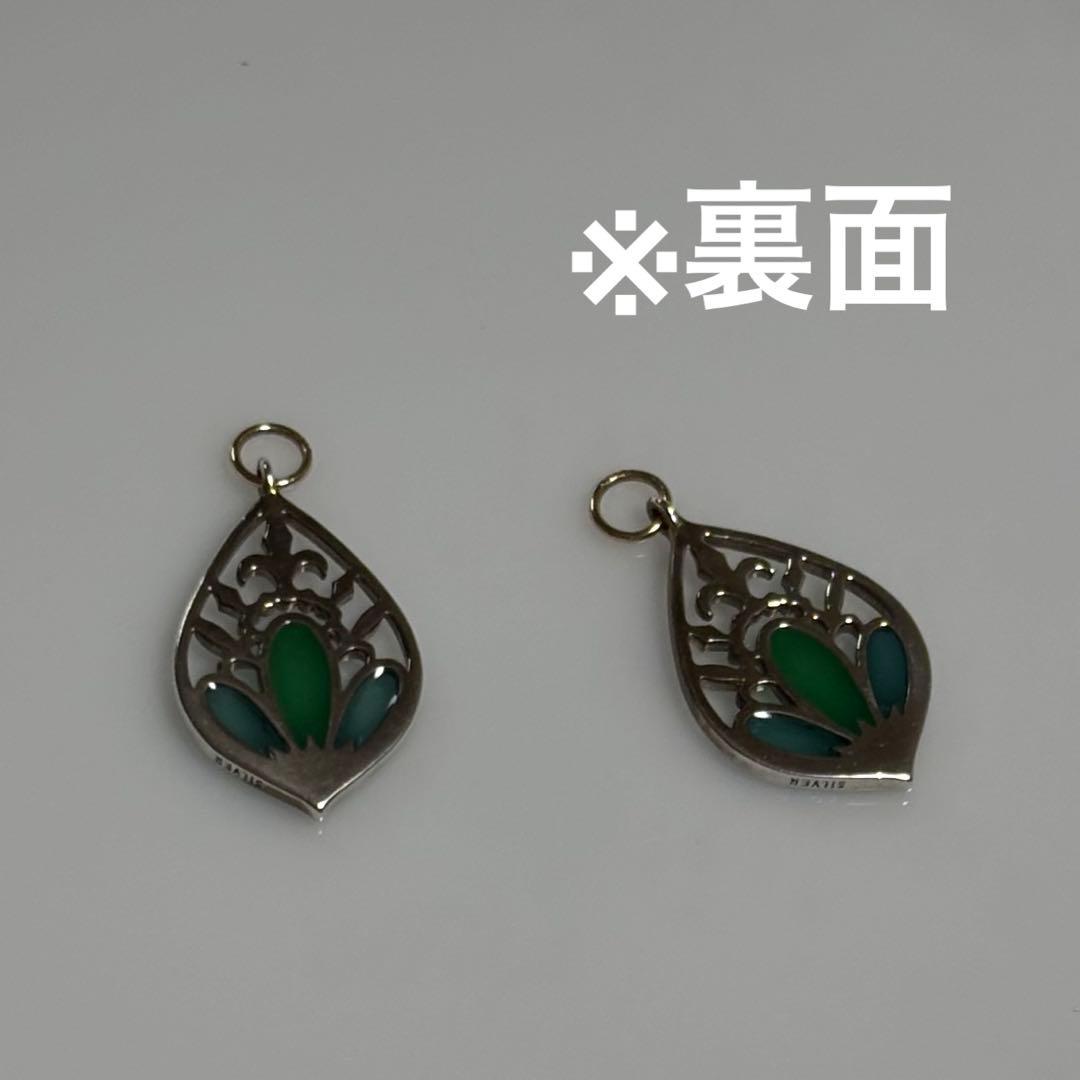 アガットSV グリーン ピアスチャーム