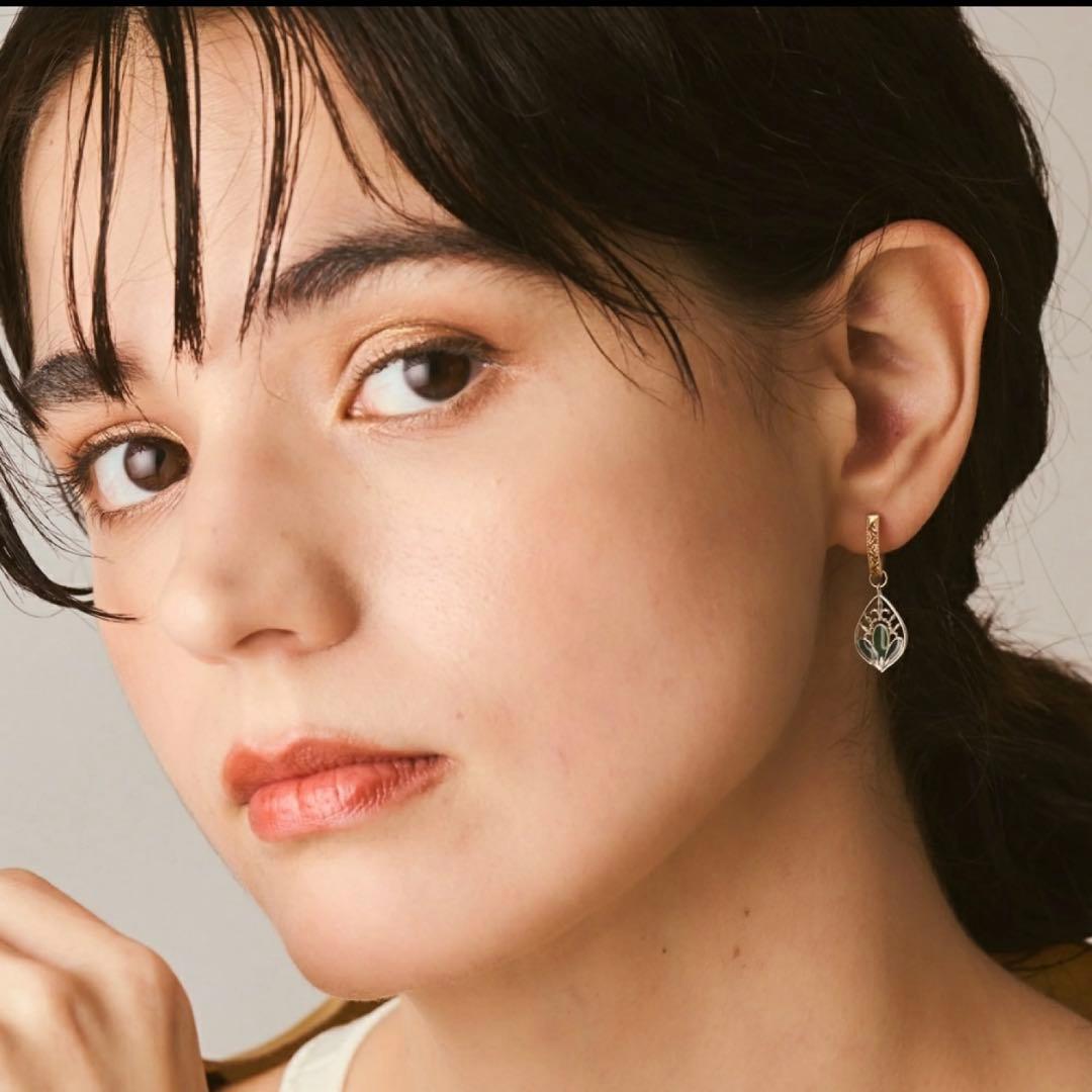 アガットSV グリーン ピアスチャーム