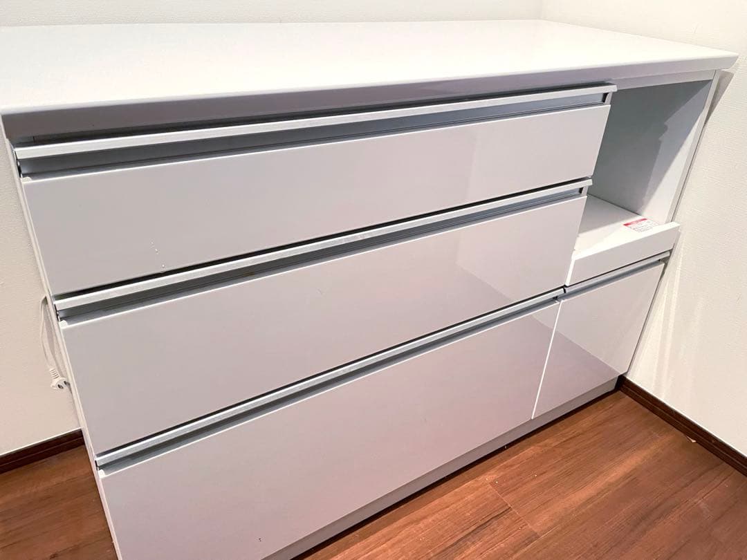 ニトリ キッチンカウンター(レジューム 120-2QL-R WH)