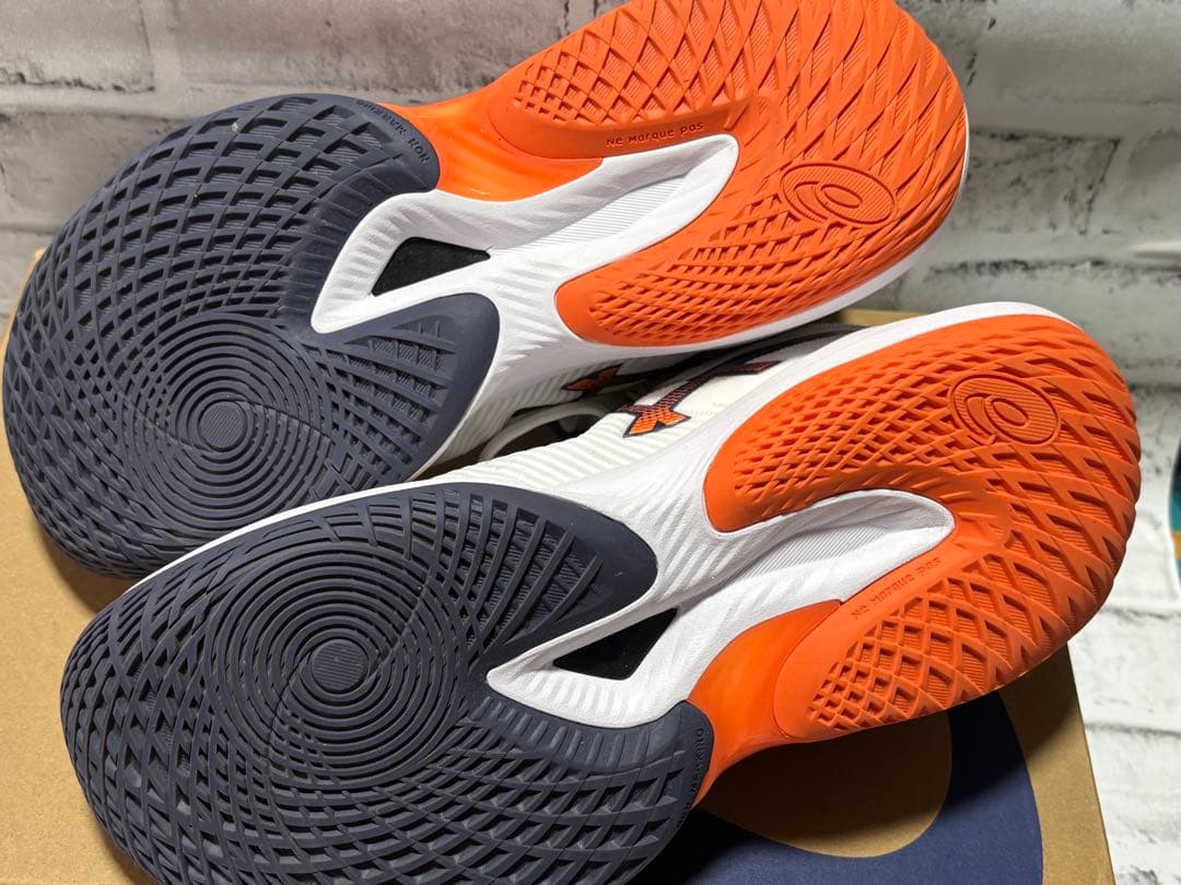 ASICS RISE バレーボールシューズ ホワイト/オレンジ/ネイビー