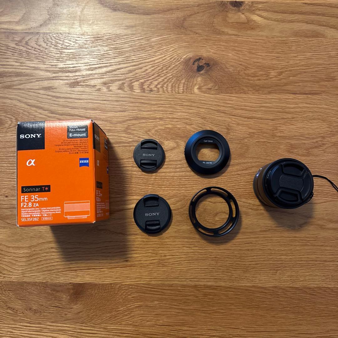 【美品】 Sonnar FE 35mm F2.8 ZA 金属フード付き