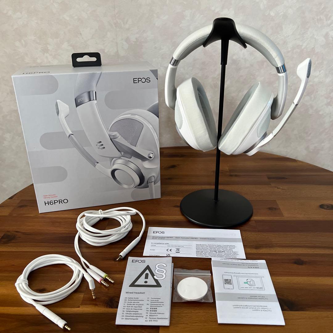 ゼンハイザー　EPOS H6PRO ゲーミングヘッドセット ホワイト開放型　美品