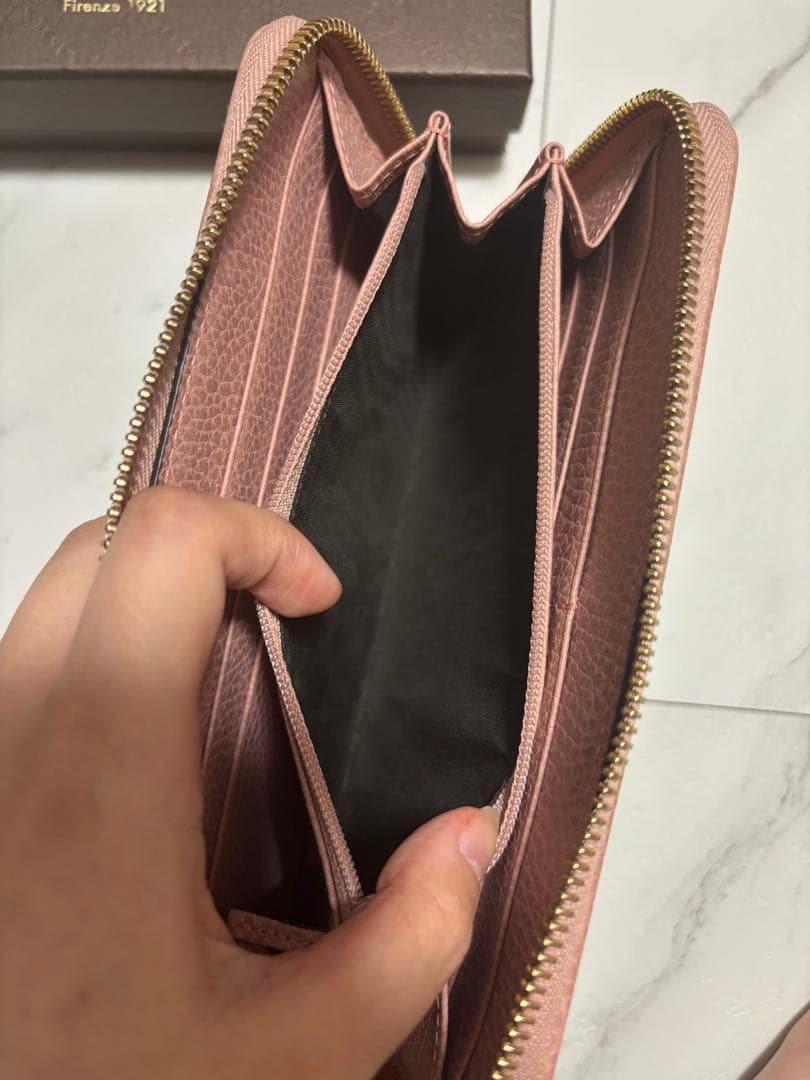 美品 GUCCI グッチ キャンバス 長財布 ピンク