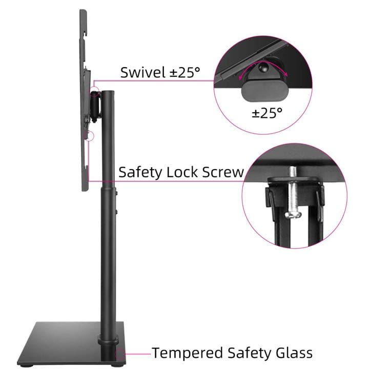 Suptek テレビスタンド ブラケット付き 26〜65インチ用