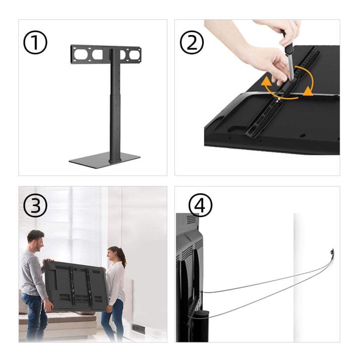 Suptek テレビスタンド ブラケット付き 26〜65インチ用