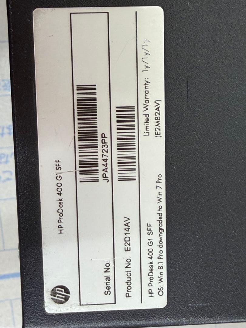 HP ProDesk 400 G1 SFF デスクトップPC 2セット