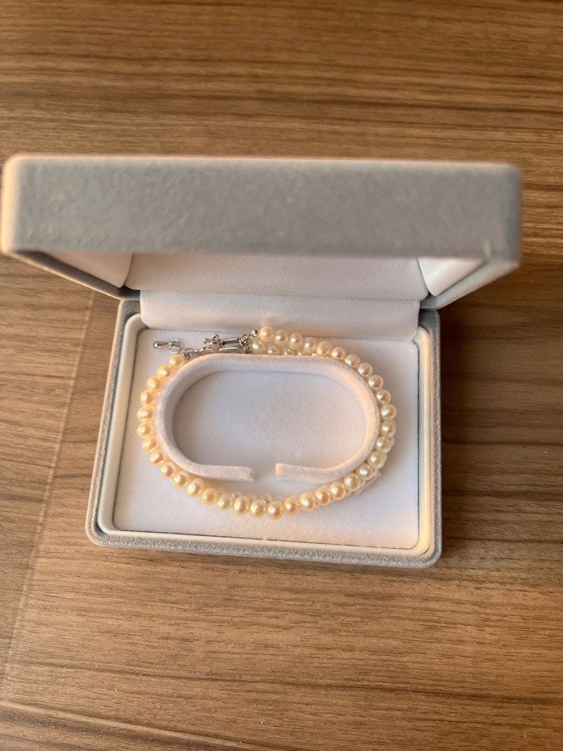 Pearl For Life 淡水真珠 2連 ブレスレット　4.0-5.0mm