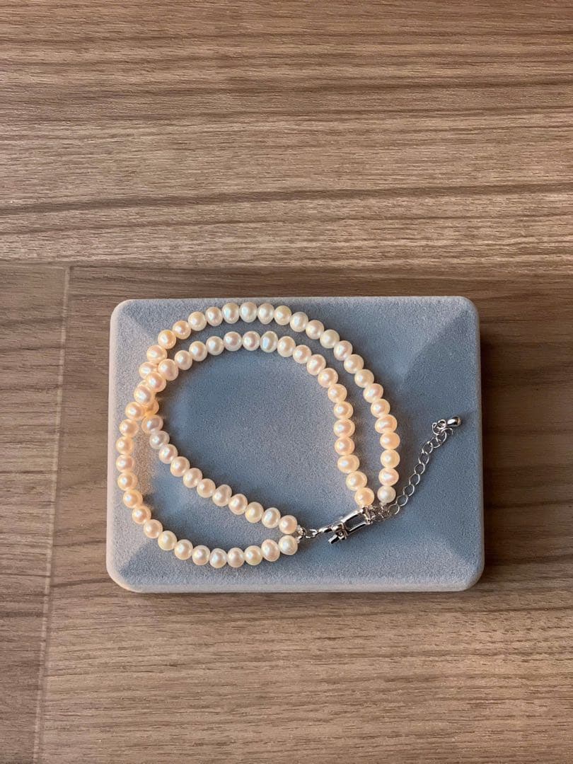 Pearl For Life 淡水真珠 2連 ブレスレット　4.0-5.0mm