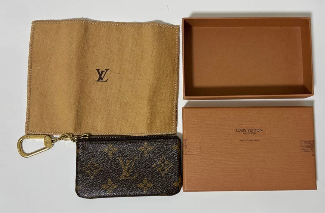 ルイヴィトン ポシェットクレ モノグラム キーケース ケースブラウン