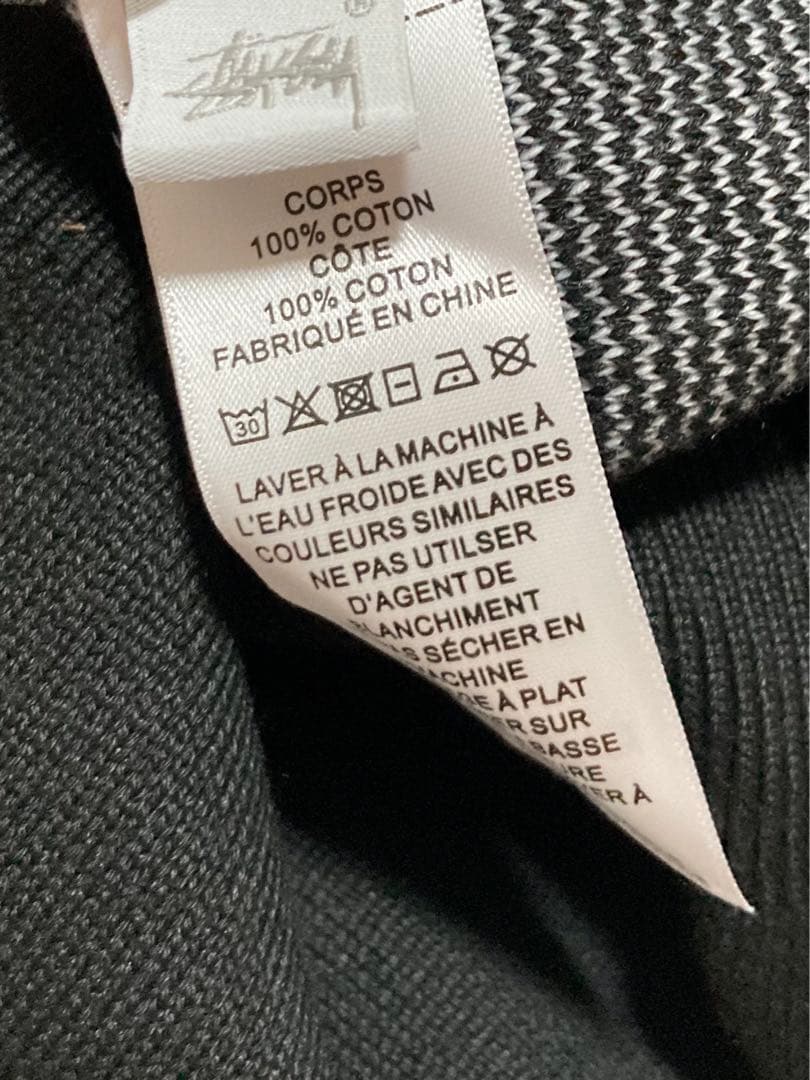 STUSSY ロゴ入り ニットセーター ブラック 男女兼用