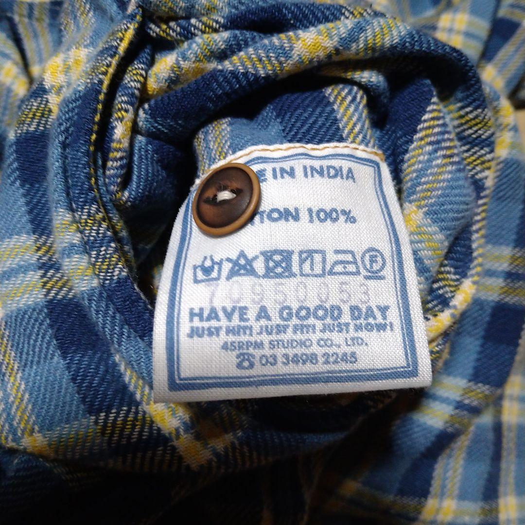 45R インドネルのタックフリルドレス/ブルーイエロー