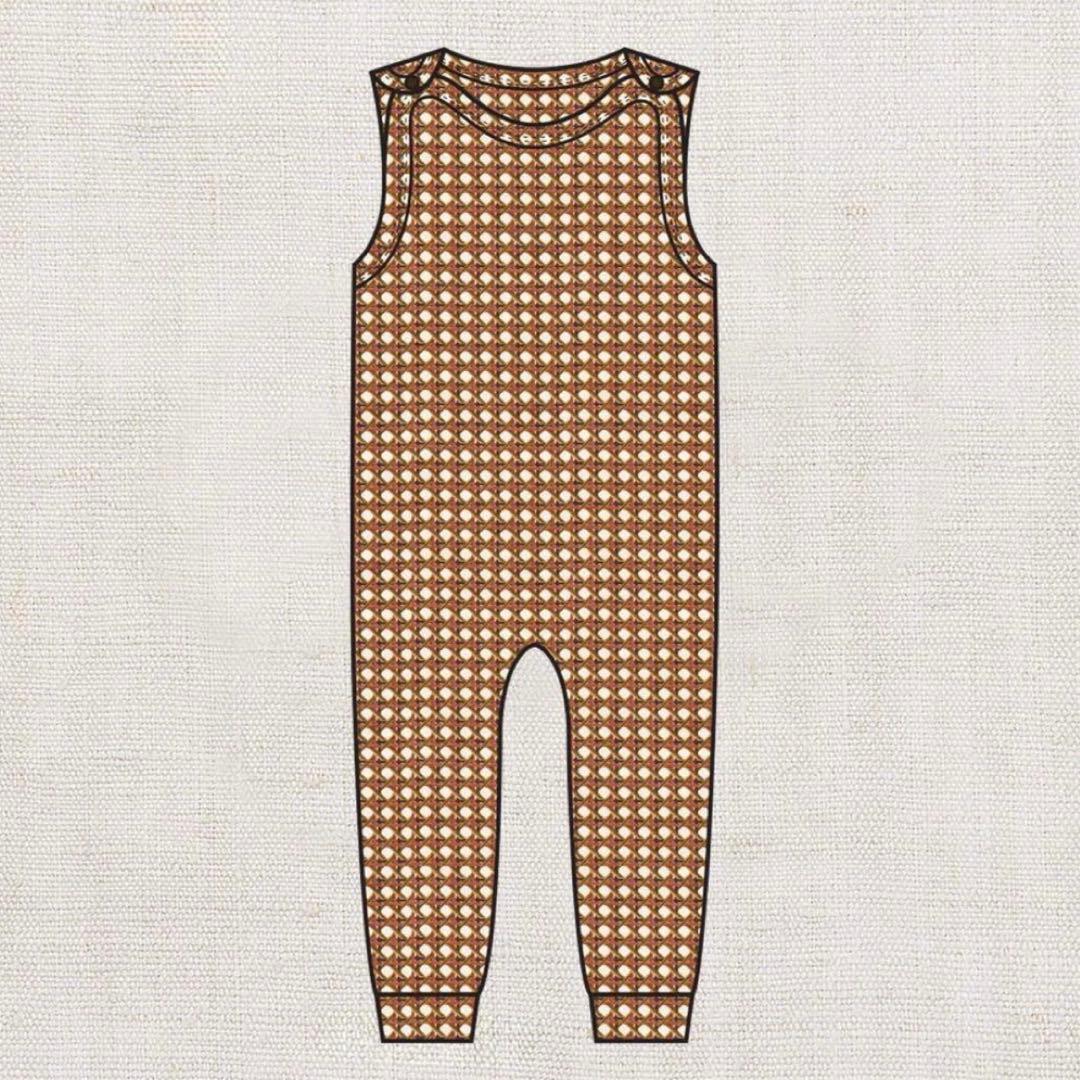 ロンパース・カバーオール Misha&Puff Baby Snap Overall Lattice
