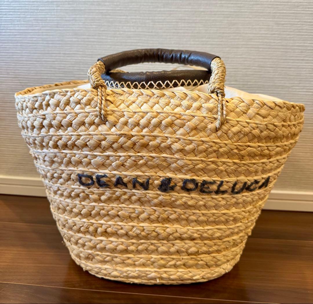 【美品】DEAN＆DELUCA×BEAMS ディーンアンドデルーカ カゴバック