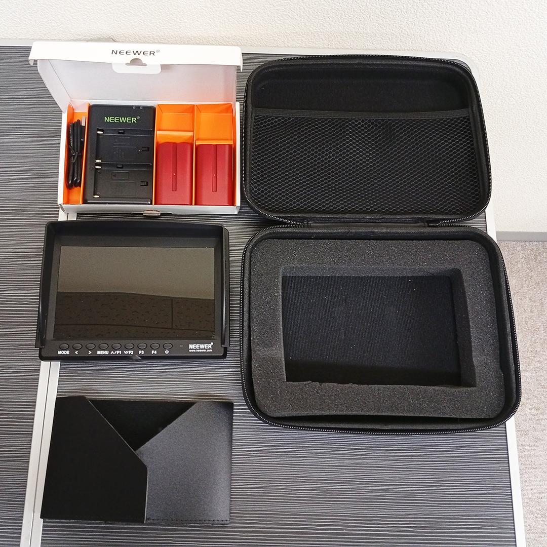 Neewer F100 7インチ カメラフィールドモニター＆充電器＆専用ケース付
