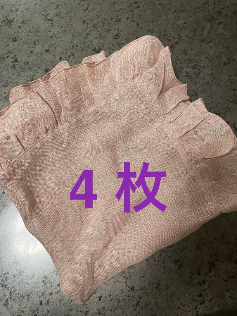 未使用 ボルゴデレトヴァーリエ リネン テーブルナプキン イタリア製 4枚セット