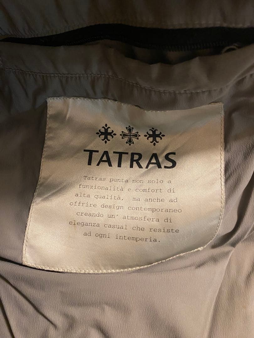 TATRAS フード付きグレー ダウンジャケット