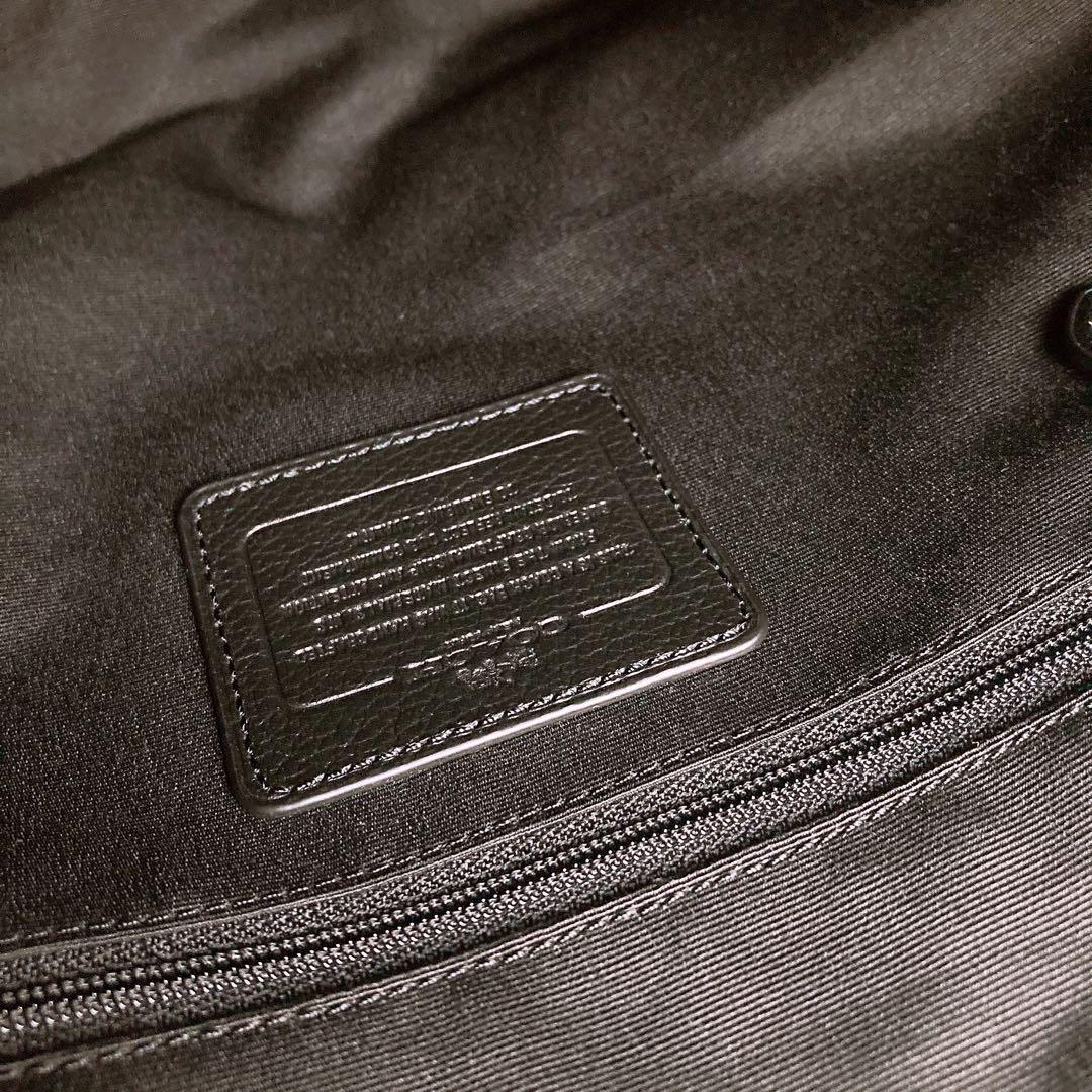 美品☆COACHコーチ 2wayショルダーバッグ ブラック レザー 大容量A4