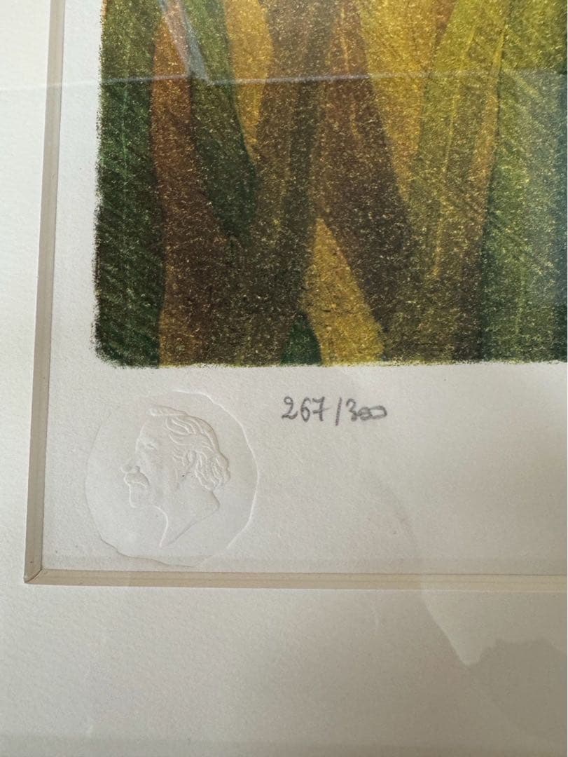 アンリ・ルソー　「熱帯嵐のなかのトラ」　リトグラフ　エディションナンバー入り