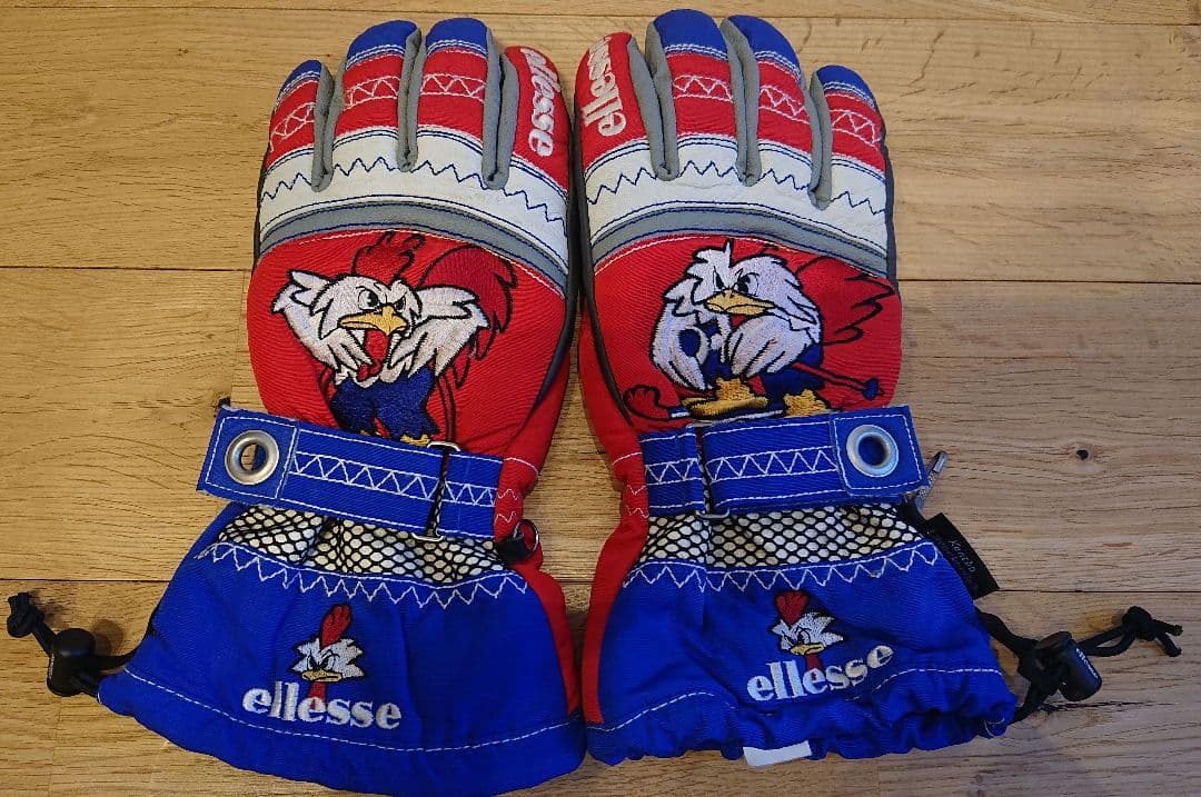 激レア ellesse スキーフランス代表 ココリコ スキーグローブ L レア