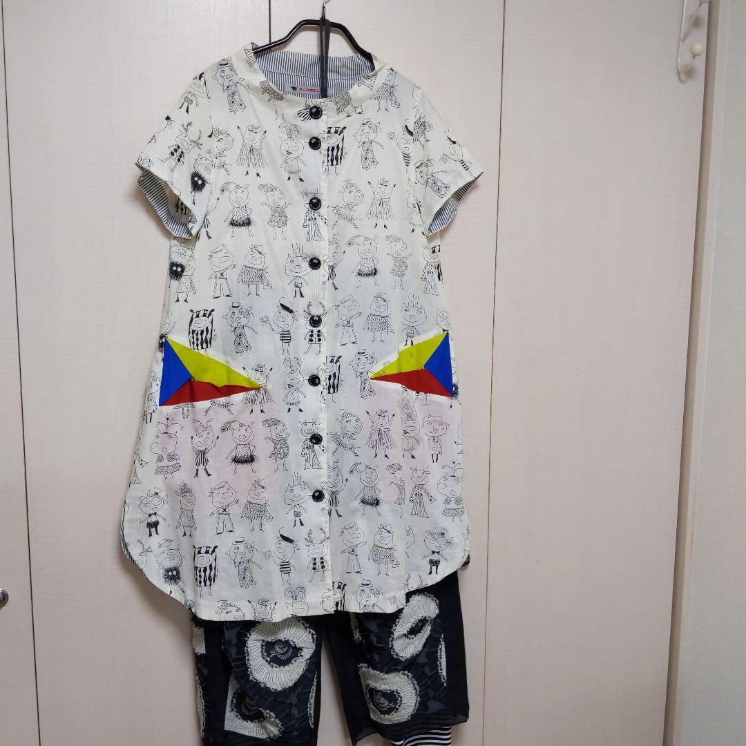 アルベロベロ　綿100% 半袖チュニック前開き　新品未使用品　SALE中