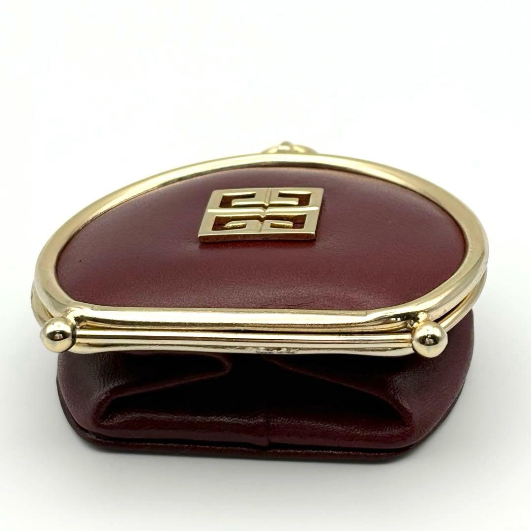 【美品】ヴィンテージ ジバンシィ がま口ケース ロゴマークゴールド　箱付き