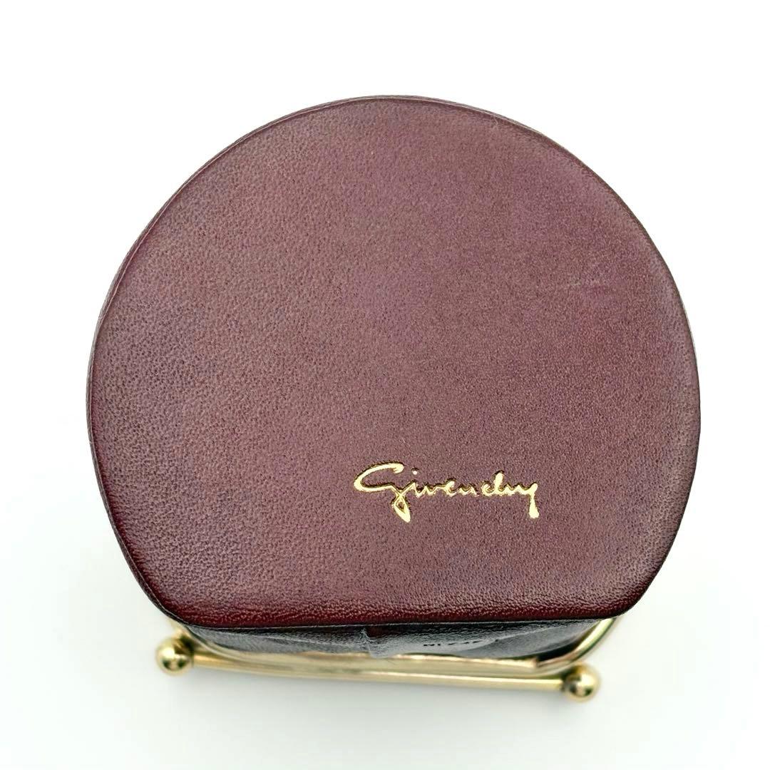 【美品】ヴィンテージ ジバンシィ がま口ケース ロゴマークゴールド　箱付き