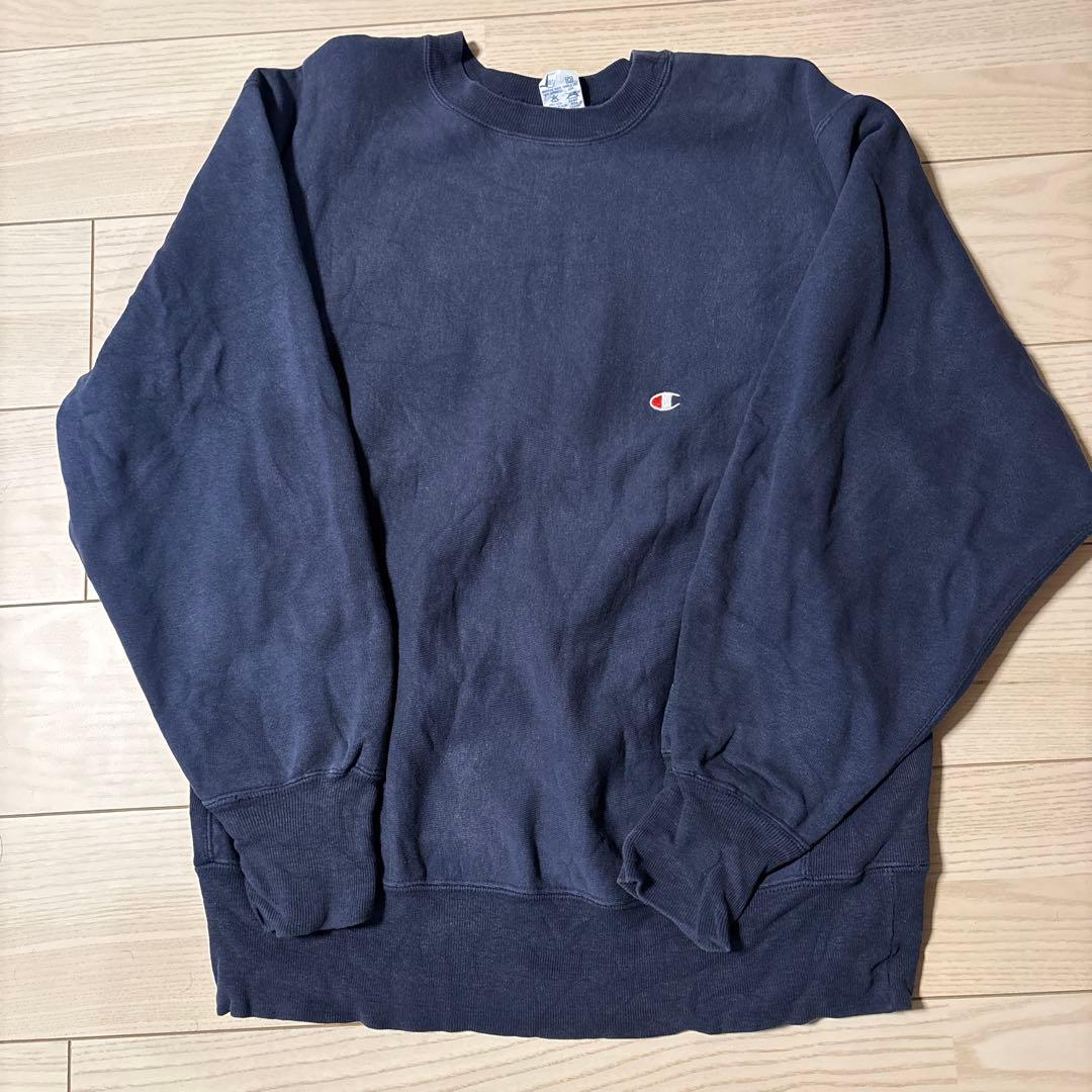 90s Champion Reverse Weave トレーナー ネイビー