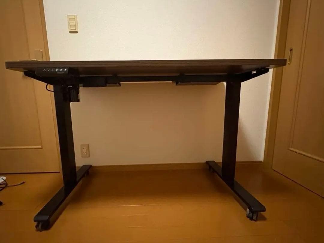 flexispot ef1 電動昇降式ダークブラウンデスク 60-120cm