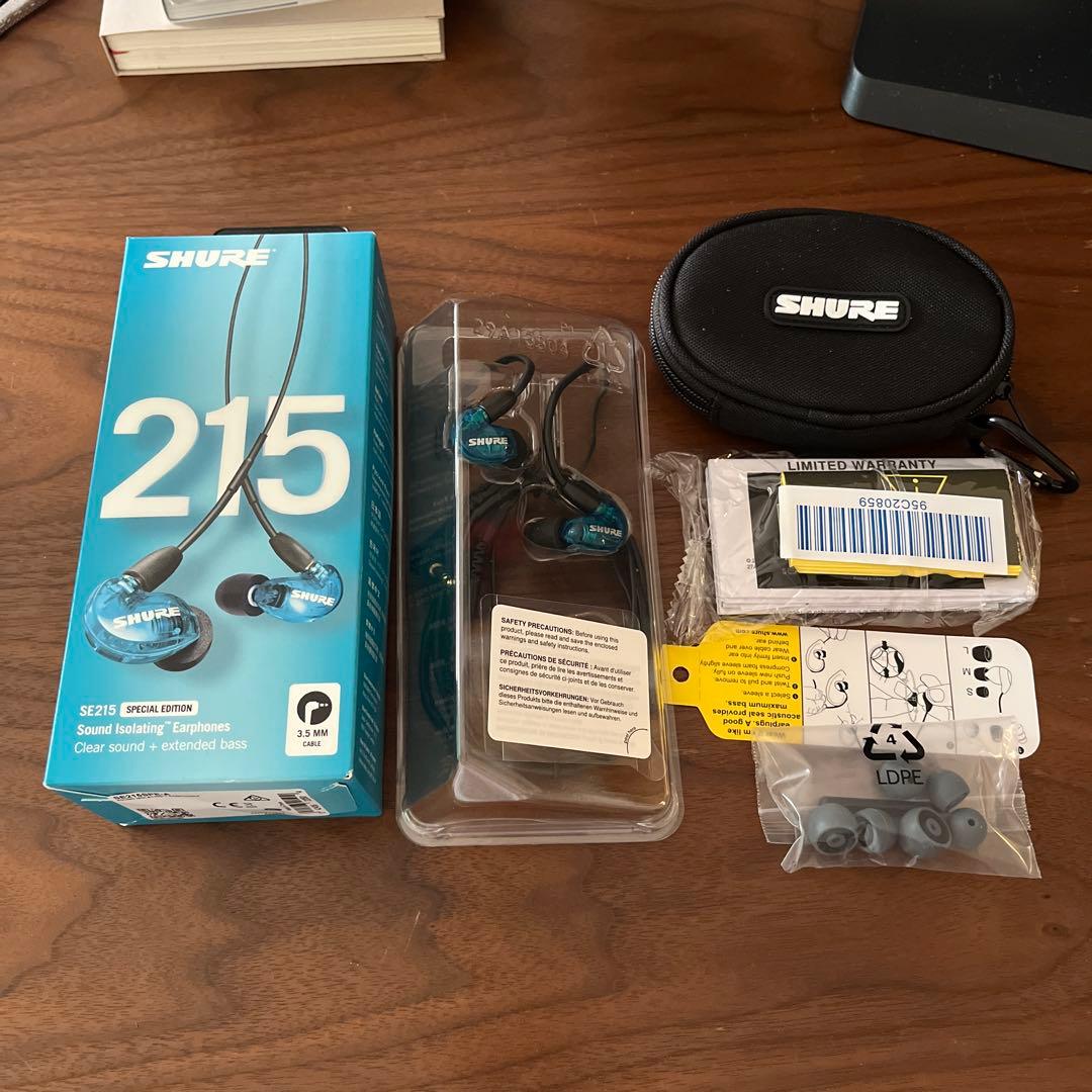 SHURE SE215 クリアブルー 有線イヤホン