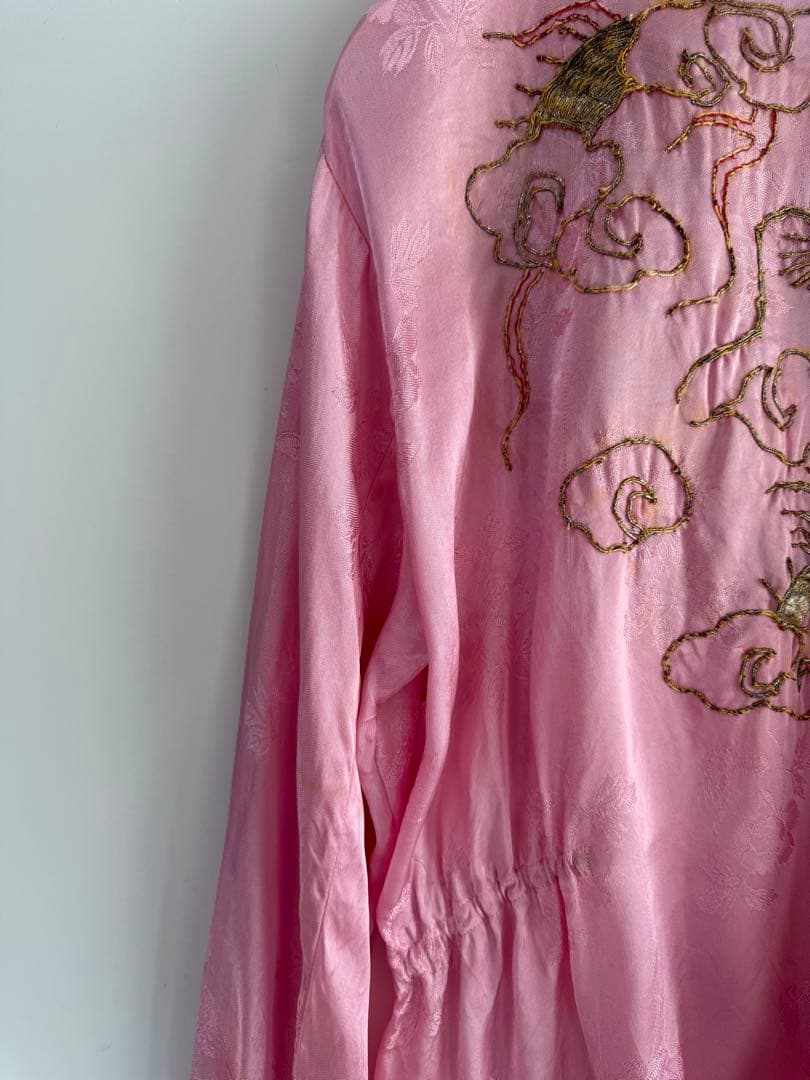 50s サテンチャイナトップス スカシャツ ピンク toro vintage