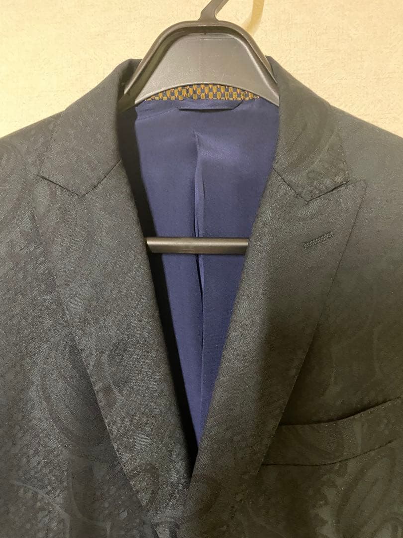 ETRO 2点セット ジャケット+ベスト ペイズリー 50 裏地シルクイタリア製