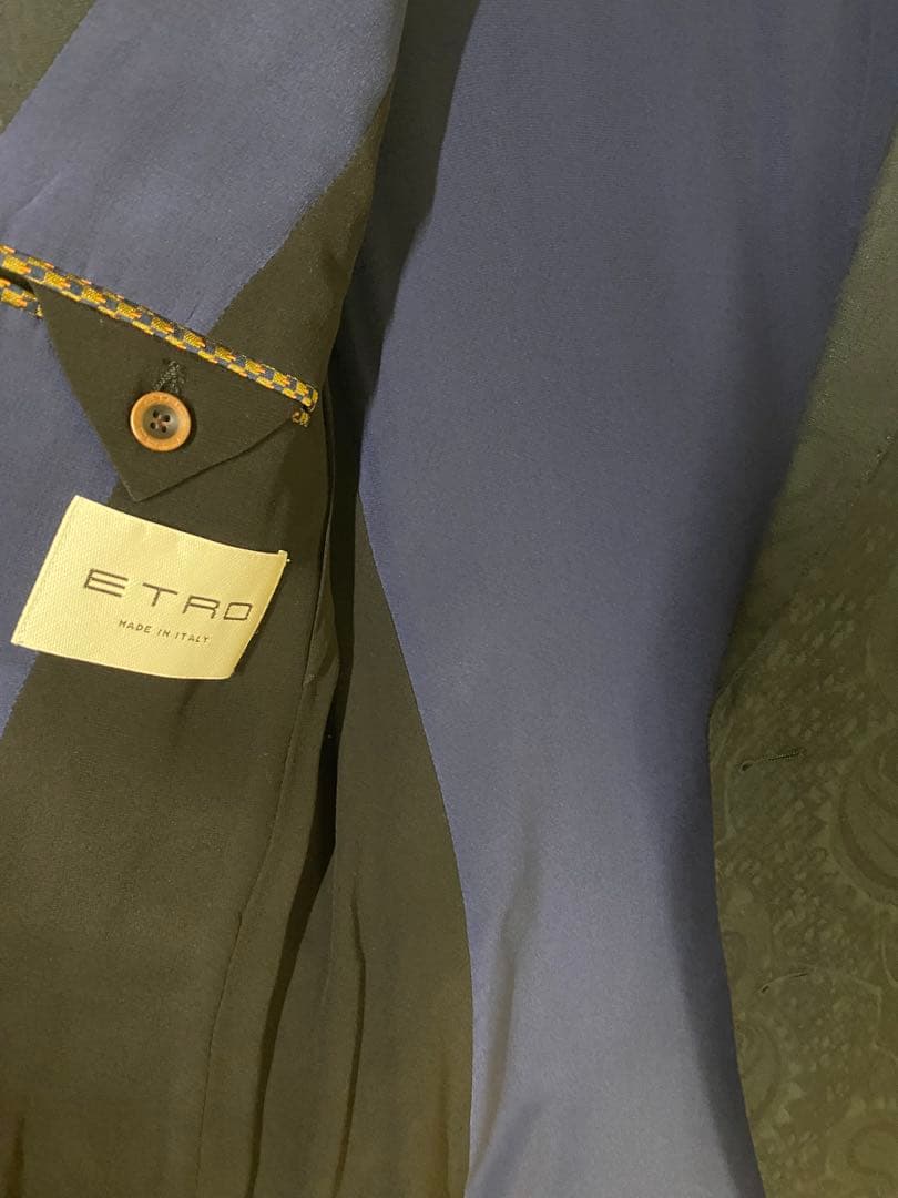 ETRO 2点セット ジャケット+ベスト ペイズリー 50 裏地シルクイタリア製