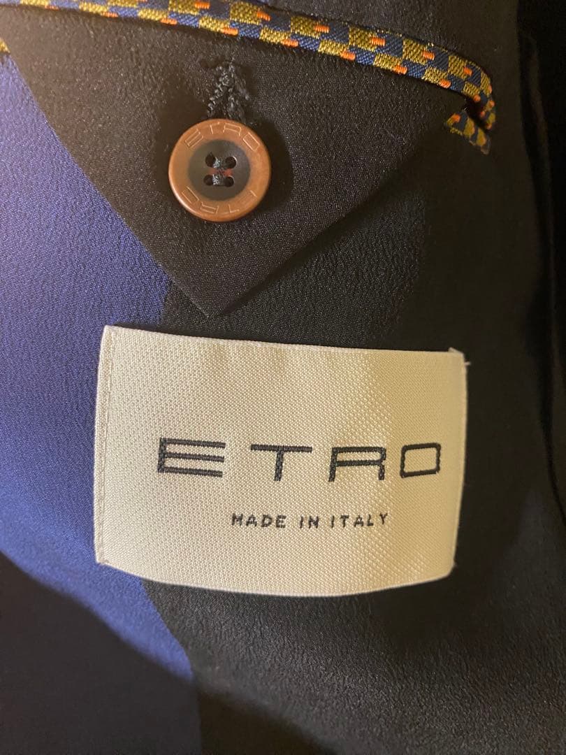 ETRO 2点セット ジャケット+ベスト ペイズリー 50 裏地シルクイタリア製