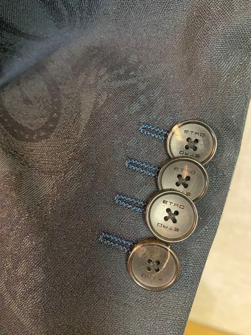 ETRO 2点セット ジャケット+ベスト ペイズリー 50 裏地シルクイタリア製