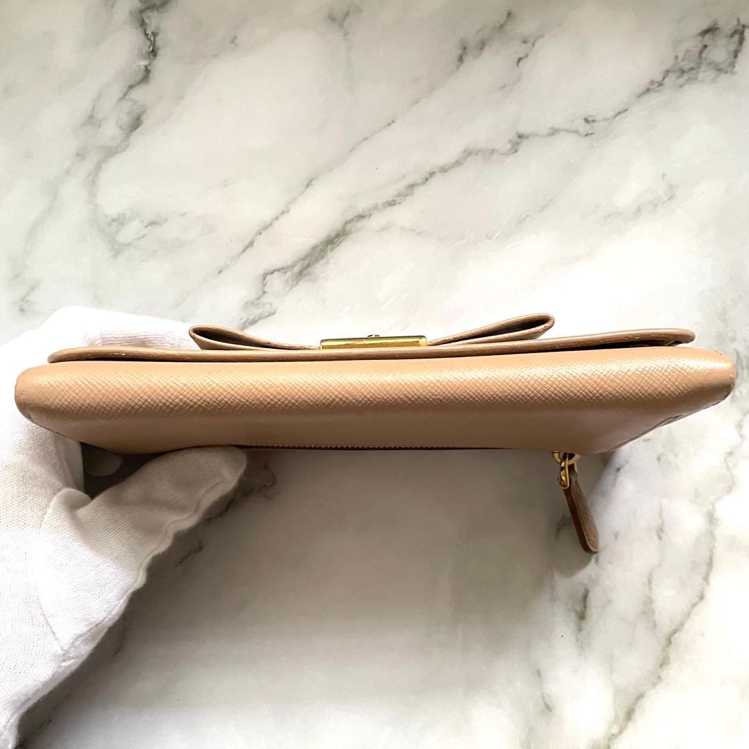 PRADA プラダ サフィアーノ　リボン　フィオッコ　長財布　0113-③