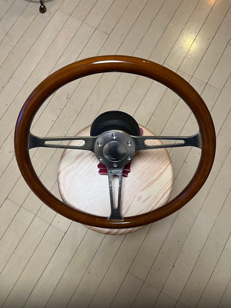ウッド製 3本スポーク ステアリング 本体