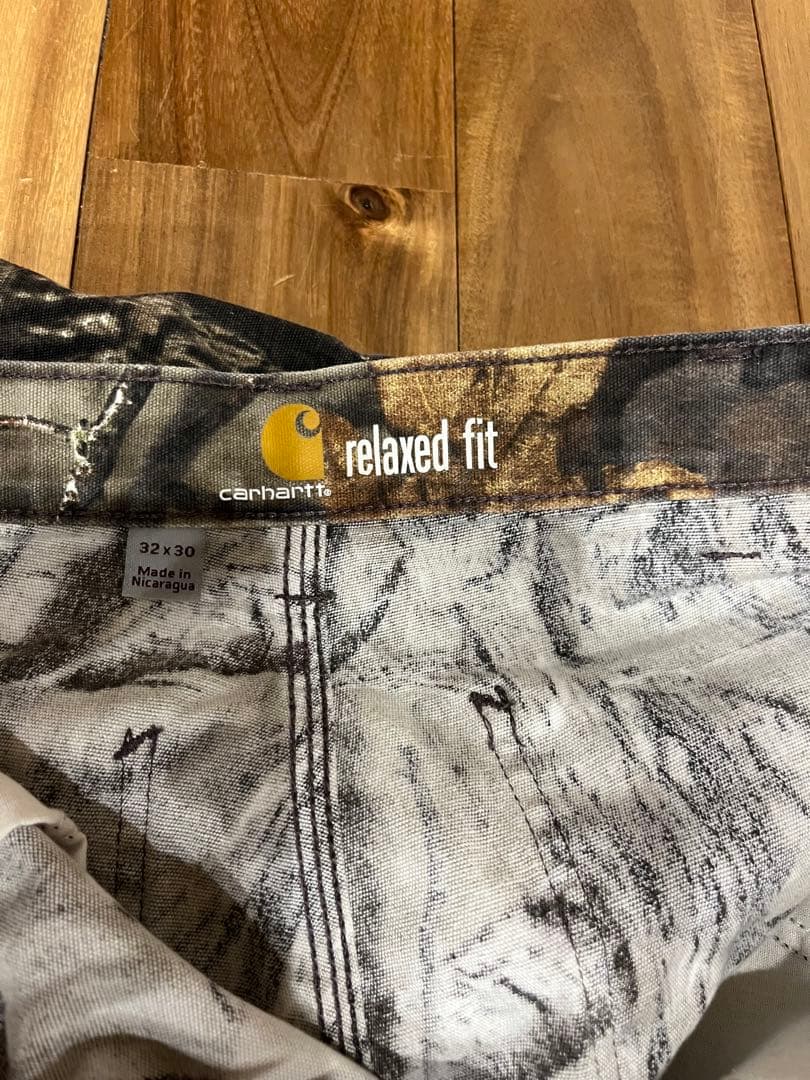 【極美品】　神サイズ　32×30 carhartt リアルツリー　カモフラ　希少