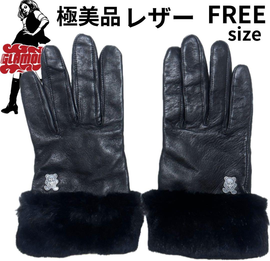 極美品ヒステリックグラマー本革レザーグローブ手袋hystericglamour