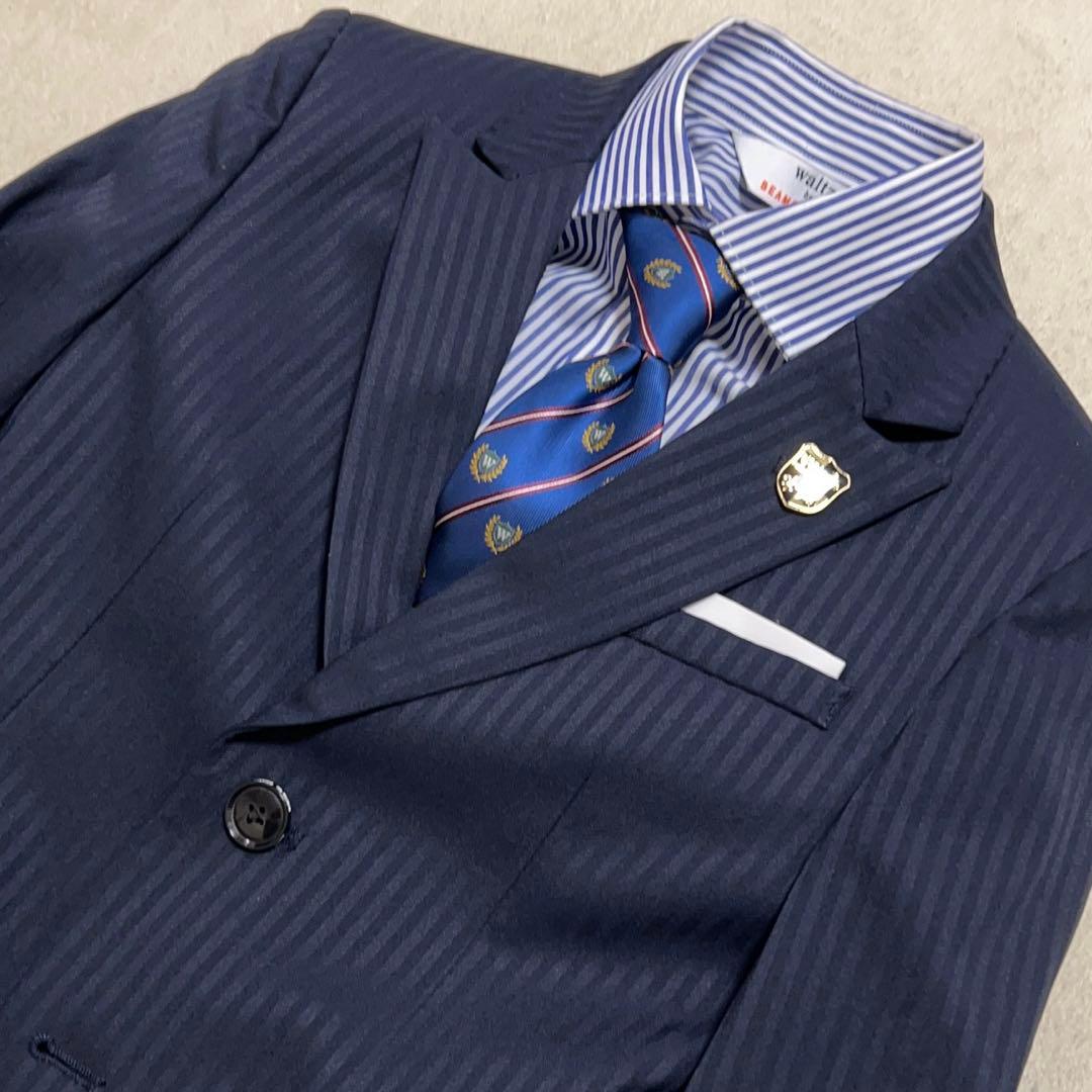 美品　ワルツバイビームスデザイン 男の子 スーツセット ネイビー　140cm