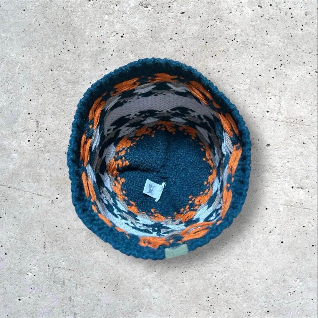 old stussy 90s ニット帽　ビーニー　　ノルディック柄